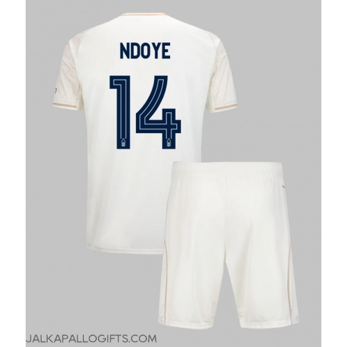 Nottingham Forest Dan Ndoye #14 Vieras Peliasu Lasten 2025-26 Lyhythihainen (+ Lyhyet housut)